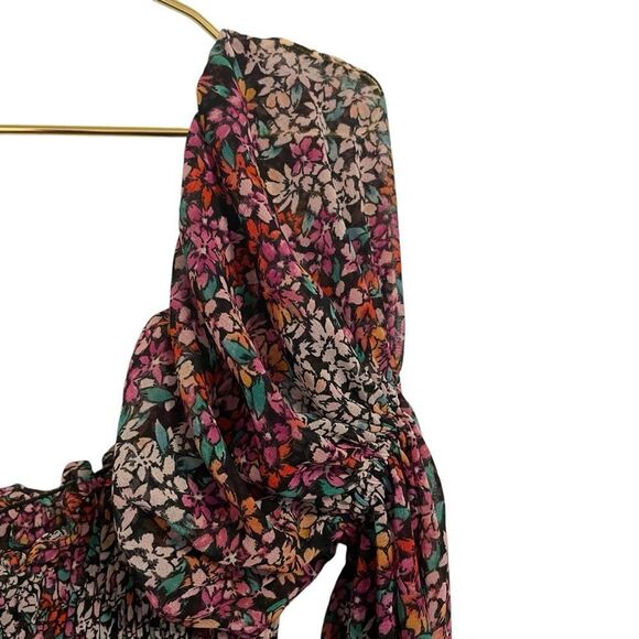 MISA Los Angeles Rashida Dress Nazirah Floral Smocked Midi Size Small NWT - Picture 4 of 10